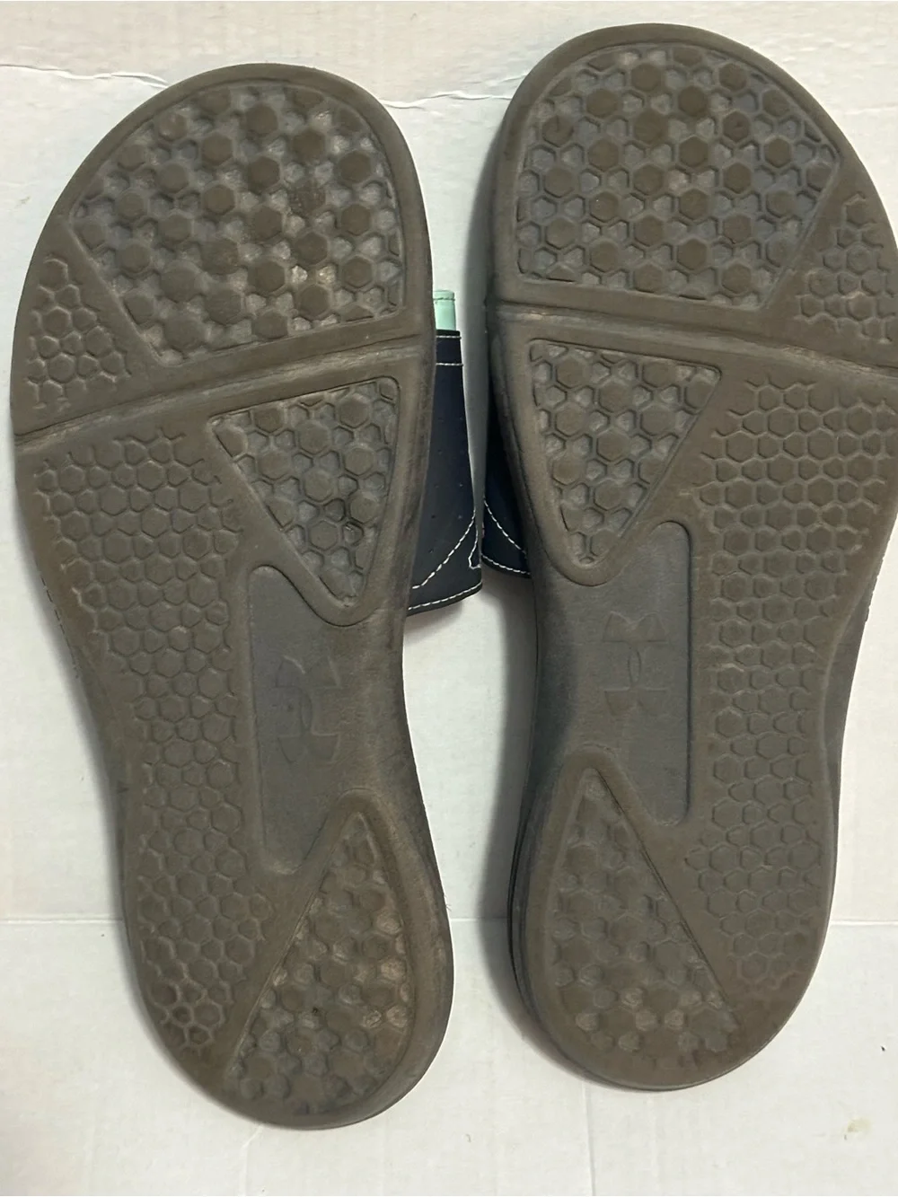 Under Armour Ignite 4D Foam Slides Mens 11 Black Aqua 1252544-029 Sandals